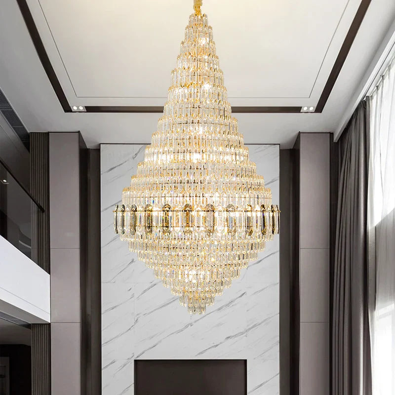 Hollow Chandelier: Luxury Spiral Staircase & Living Room Light for Hotel Lobby