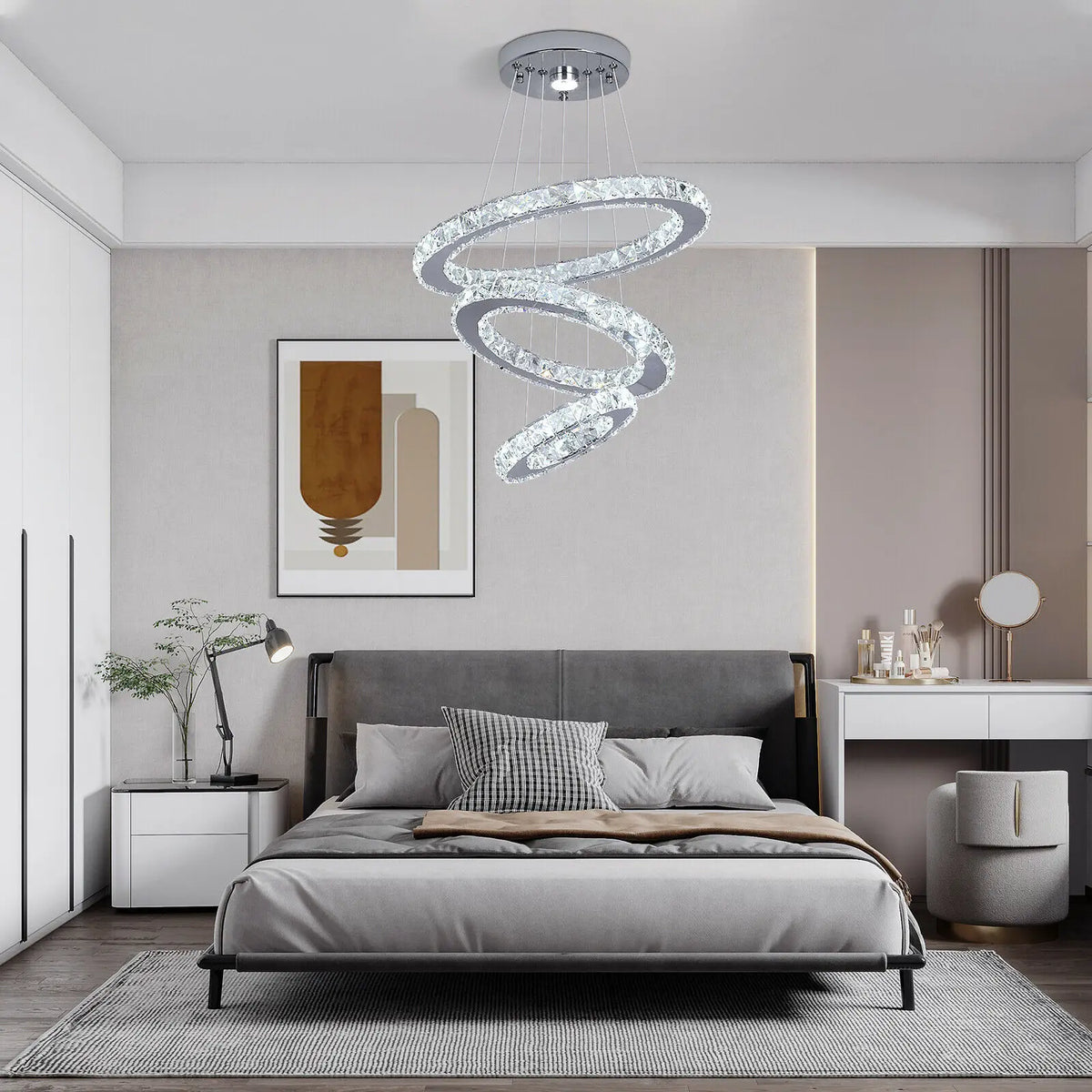 Crystal Chandelier Pendant Lamp for Dining Room and Bedroom