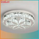 Crystal Ceiling Chandelier: Modern LED Light with RC Dimming for Luxe Home Decor