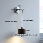 Walnut Ash LED Wall Sconce Adjustable Japanese Style Stair Light Fixtures
