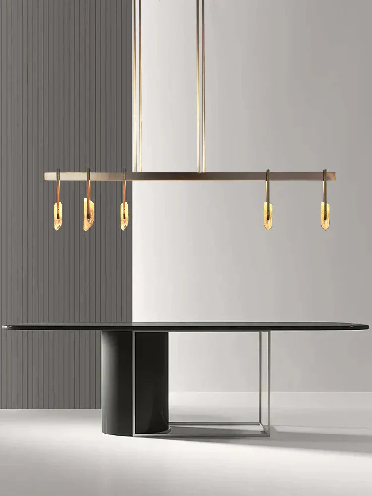 Crystal Pendant Light: Modern Luxury Designer Copper Fixture
