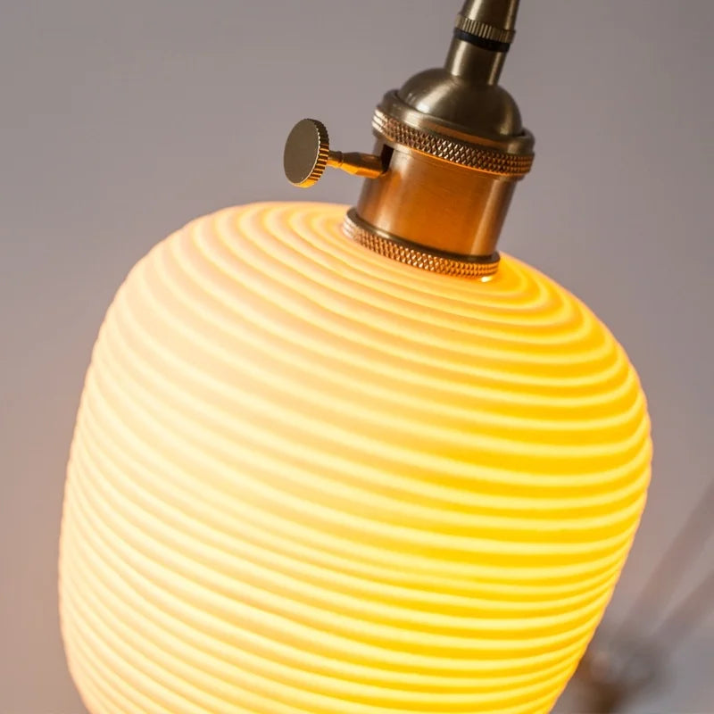 Minimalist Ceramic LED Pendant Lamp for Kitchen Bedroom Living Room