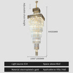 Nordic Duplex Villa Crystal Chandelier for Luxury Spaces