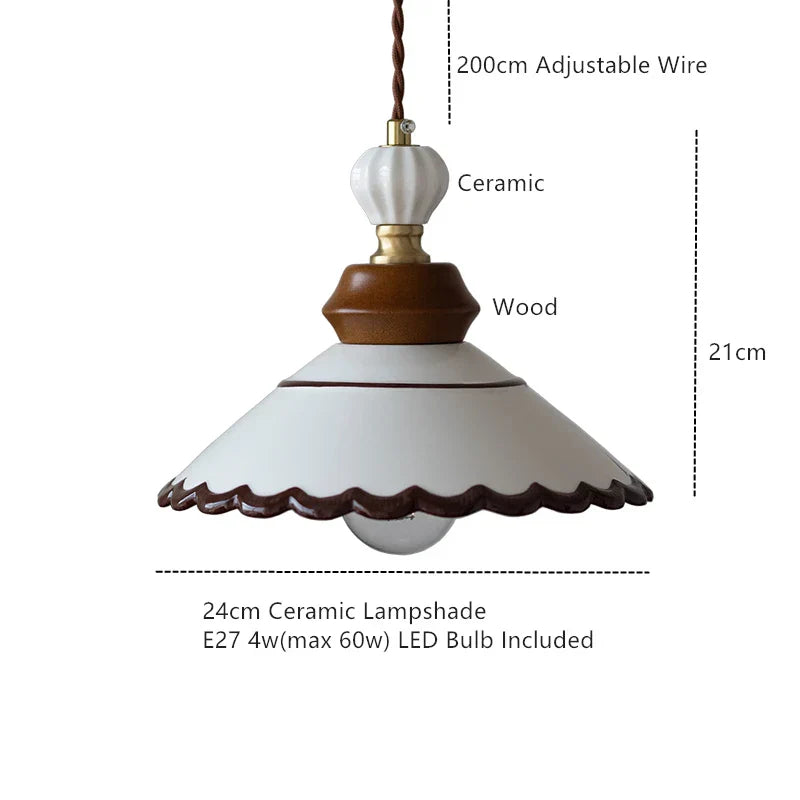Ceramic Flower LED Pendant Light, Nordic Style, E27, Home Decor Lighting