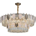 Retro Leaf Crystal Chandelier: Luxury Postmodern Living Room Lighting