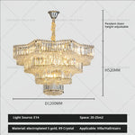 Light Crystal Chandelier: European Style for Living, Dining & Study Rooms