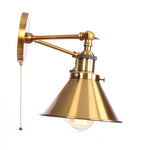Afralia™ Industrial Vintage LED Wall Light Iron Gold 2 Heads Simple Lamparas De Pared.