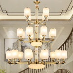 Luxe Jade Chandelier for Living Room, Villa, and Duplex Hall
