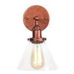 Clear Glass Iron LED Wall Lamp Stair Light Fixtures Rustic Industrial Vintage