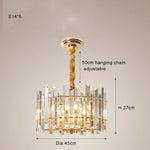 Crystal Round Chandelier Gold LED Modern Lustres for Living Room