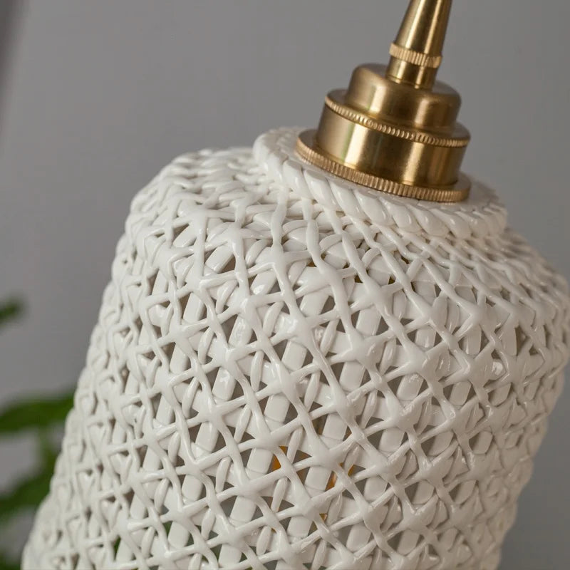 Nordic Ceramic LED Pendant Lamps Modern Minimalism Hanging Light for Home Decor