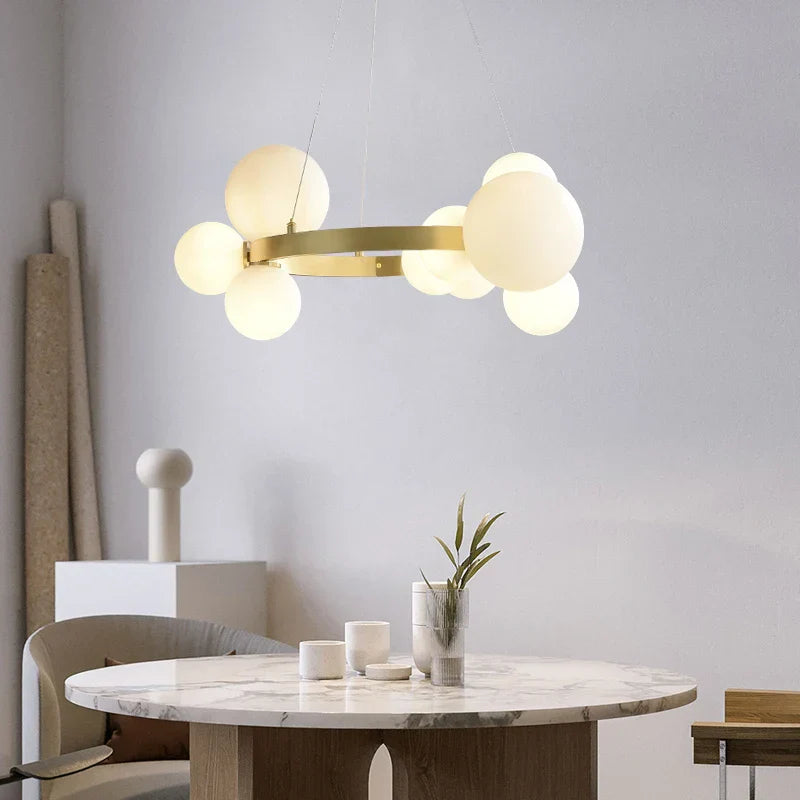 Nordic Glass Ball LED Chandelier Pendant Light for Home Decoration