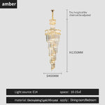 Crystal Spiral Chandelier Duplex for Modern Spaces