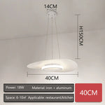 Modern LED Ceiling Chandelier Black/White Minimalist Living Room Bedroom Nordic