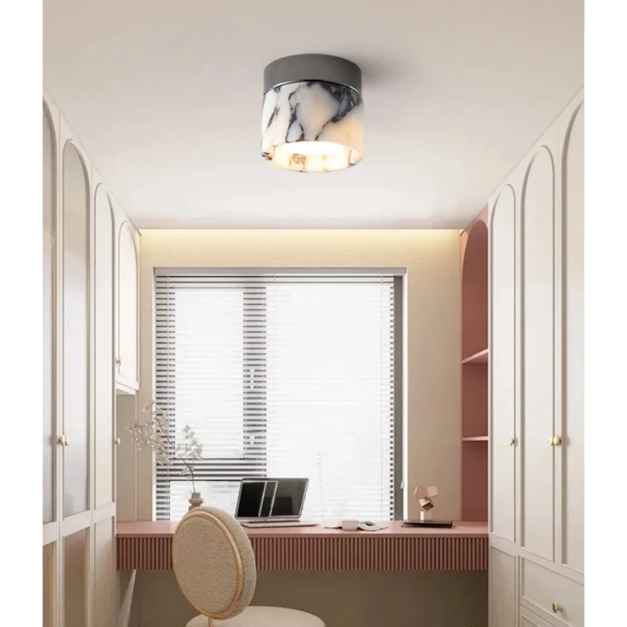 Marble LED Ceiling Light Modern Nordic Style for Home Decor & Study