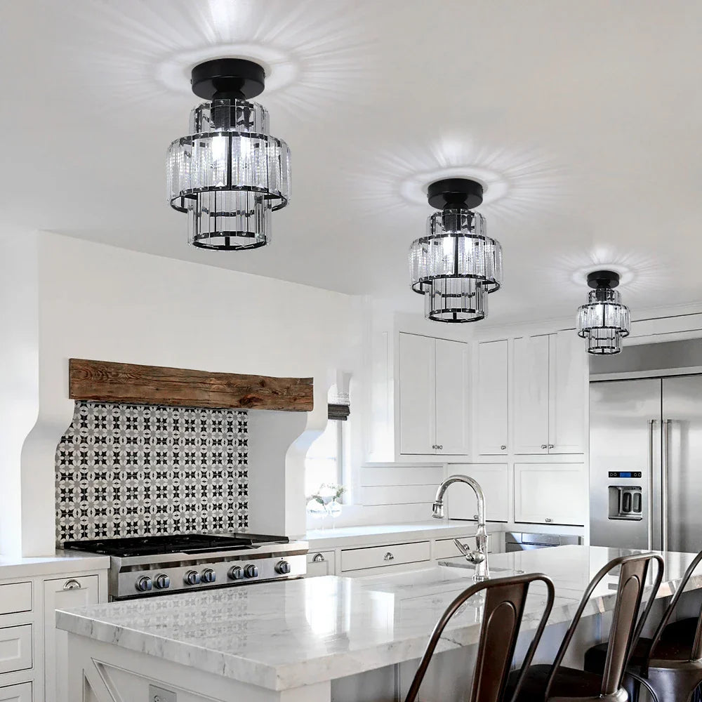 Crystal LED Ceiling Light Chandelier for Bedroom Living Room Dining Room