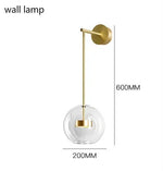 Modern Clear Glass Globe LED Pendant Light - Micky Copper Hanging Lamp