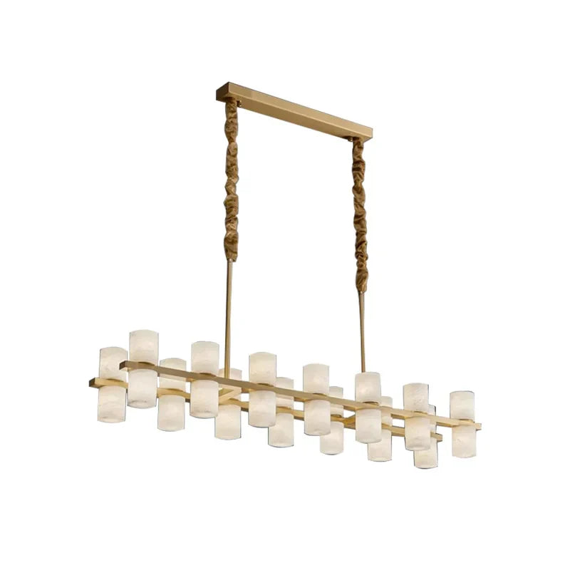 Moonshade Marble & Copper Chandelier