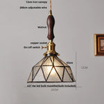 Glass LED Pendant Lamp: Handmade Japanese Style Adjustable Hanging Light Fixtures