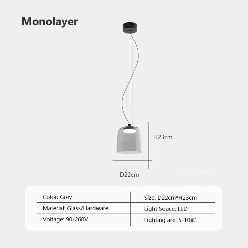 Nordic Glass LED Pendant Lights for Home Decor and Lighting