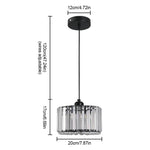 Mini Gold/Black Crystal Pendant Light: Modern Luxury Ceiling Hanging Lamp for Dining Room
