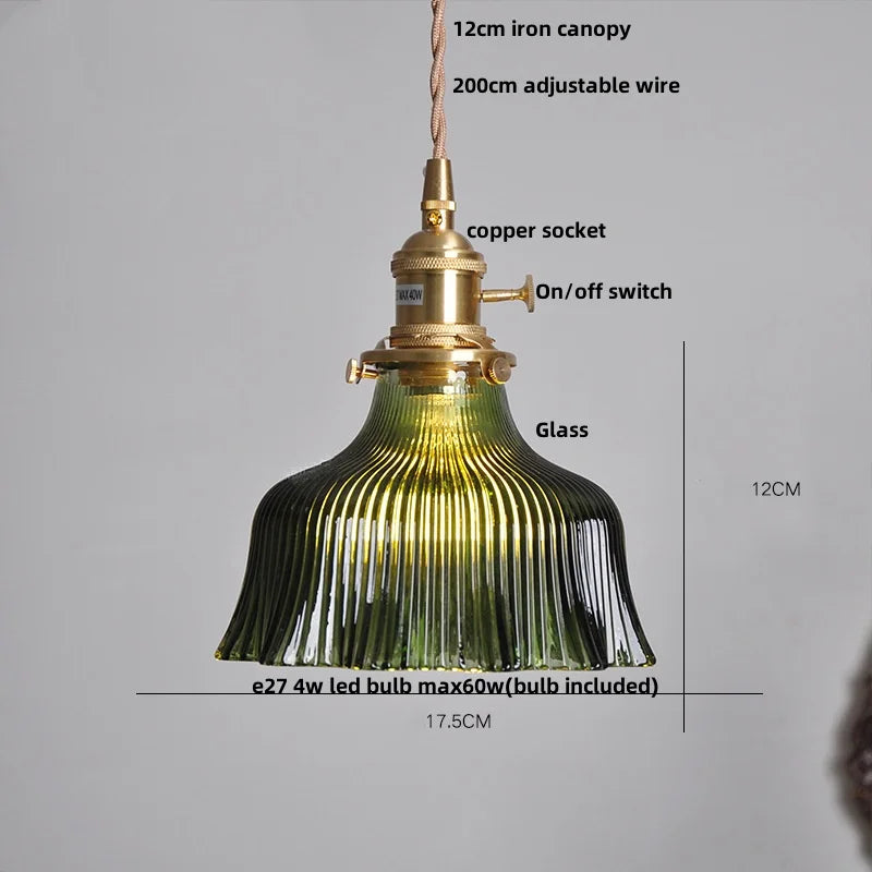 Afralia™ Glass LED Pendant Light Fixture for Modern Home Decor