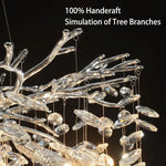 Crystal Suspension Pendant Light: Elegant Chandelier for Dining Room, Living Room, Kitchen
