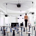 Vertigo Straw Hat Pendant Lamp French Fabric Elegant Designer Lighting