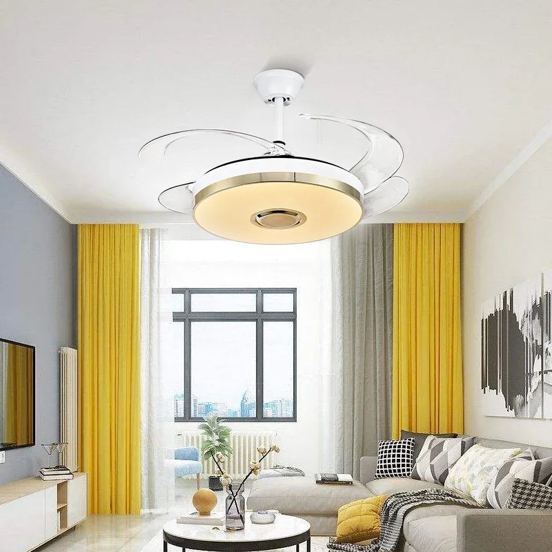 Luminous Light Ceiling Fan with Bluetooth Speaker Remote Control