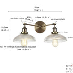 Industrial Vintage Loft 2-Light Plug In LED Wall Lamp