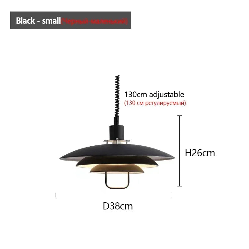 Primus Pendant Lamp: Telescopic Adjustable Hanging Light for Modern Design Interiors