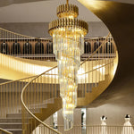 Modern Crystal Chandelier - Loft Black and Gold Villla Living Room Lighting