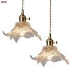 Flower Glass LED Pendant Lights for Home Decor, Adjustable Kitchen Hanging Lamp