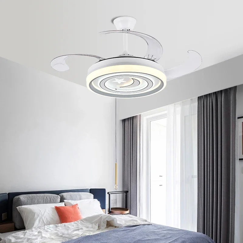Smart Ceiling Fan Light with Remote Control & Silent Design