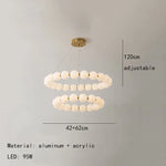 Gold Acrylic LED Ceiling Chandelier for Living Room Bedroom Pendant Lighting