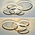 LED Ceiling Chandelier Remote Control Living Room Bedroom Kitchen Lamp White