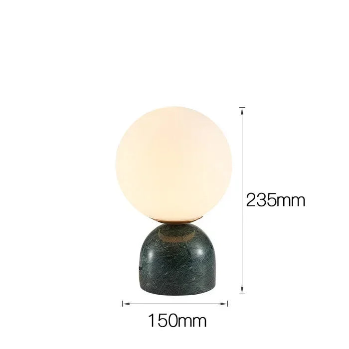 Marble Table Lamp: Modern Nordic Glass Light for Living Room, Bedroom, Study