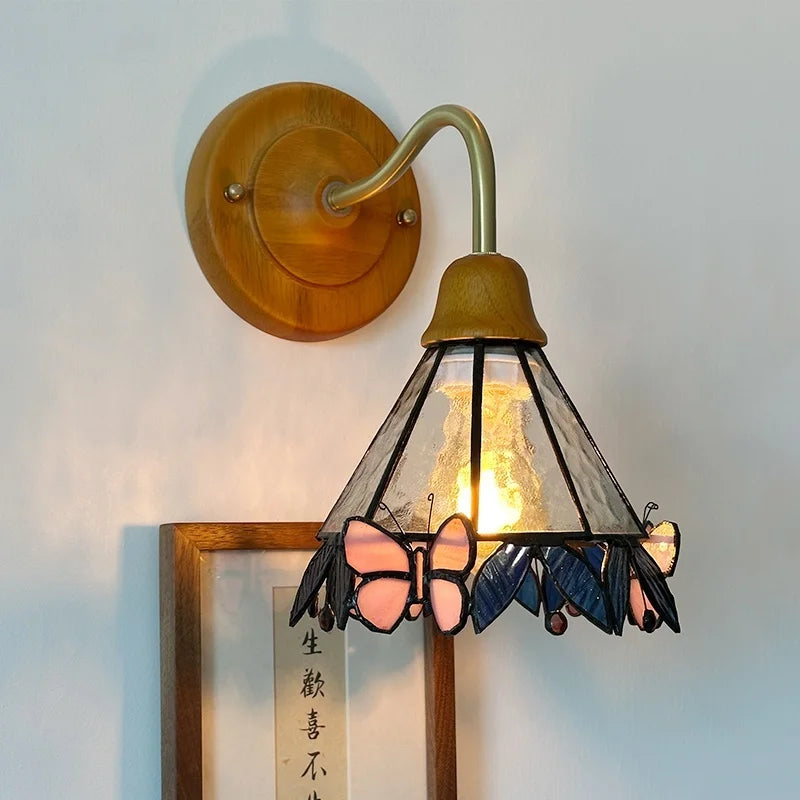 Afralia Glass LED Wall Sconce Lamp Colorful Living Room Bedroom Mirror Stair Light