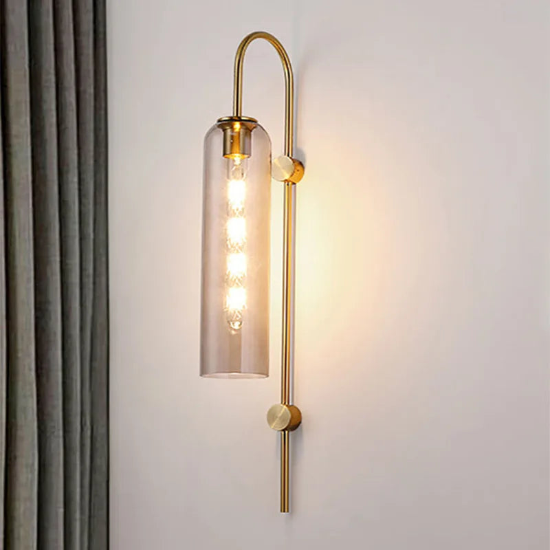 Glass Sconce Wall Lamp for Bedroom Living Room