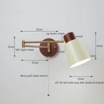 White Pumpkin LED Wall Light Fixture Swing Arm Nordic Modern Wandlamp