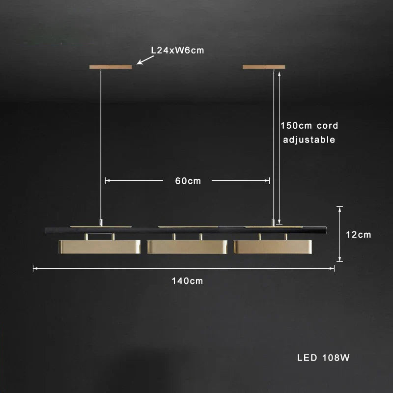 Nordic Gold Stainless Steel Chandelier for Modern Dining Table Decor