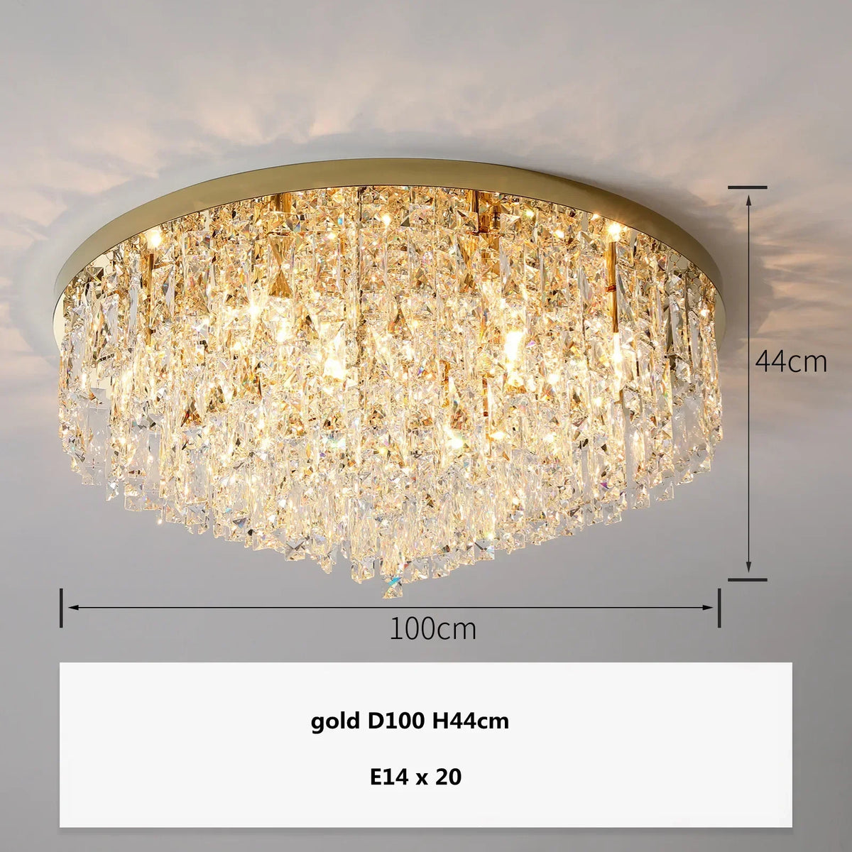 Crystal Steel LED Ceiling Chandelier, Modern Art Deco Lighting Fixture