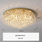 Crystal Steel LED Ceiling Chandelier, Modern Art Deco Lighting Fixture