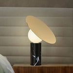 Marble Living Room Lamp: Nordic Designer Art Ball Bedroom Desk Light