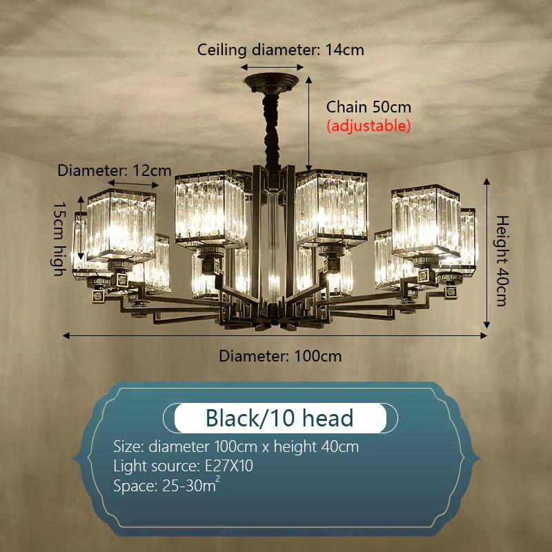 Luxury Crystal Chandelier for Living Room Dining Bedroom Hall Home Lighting