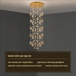 Crystal Staircase Chandelier | Modern Elegant Loft Villa Lighting Fixture
