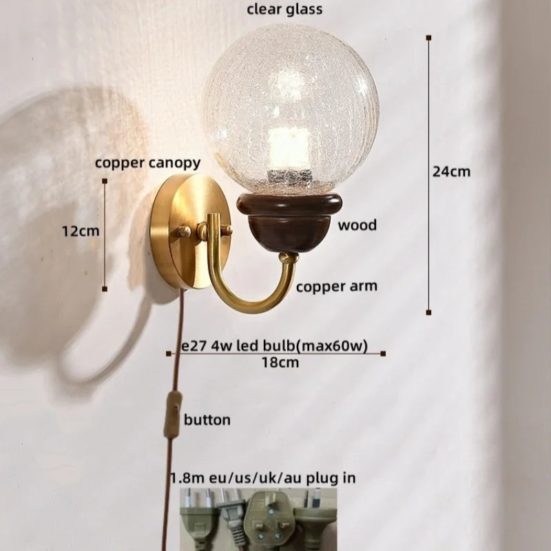 Japanese Style LED Wall Lights 4W for Home Bathroom Bedroom Mirror Lighting