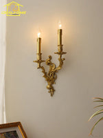 Retro Copper Wall Lamp LED E14 Gold Lustre Luxury Modern Light Fixtures