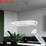 Crystal Oval Design LED Chandelier: Modern Large Pendant Light for Living Room & Bedroom