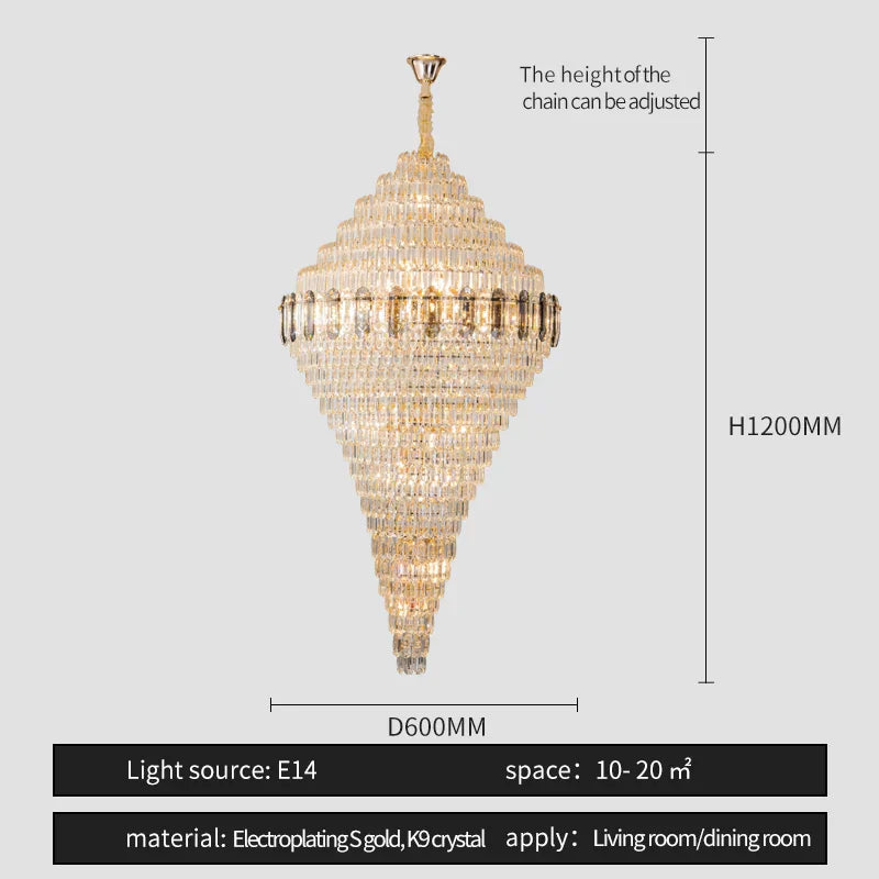 Hollow Chandelier: Luxury Spiral Staircase & Living Room Light for Hotel Lobby
